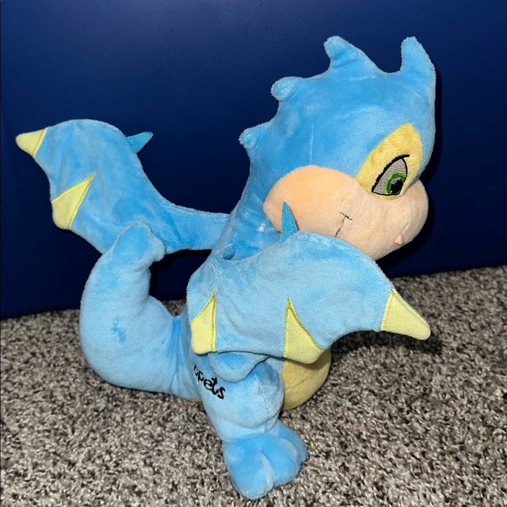 2008 Neopets Blue Scorchio Dragon 12-inch stuffed animal by Jakks Pacific. - Picture 4 of 6